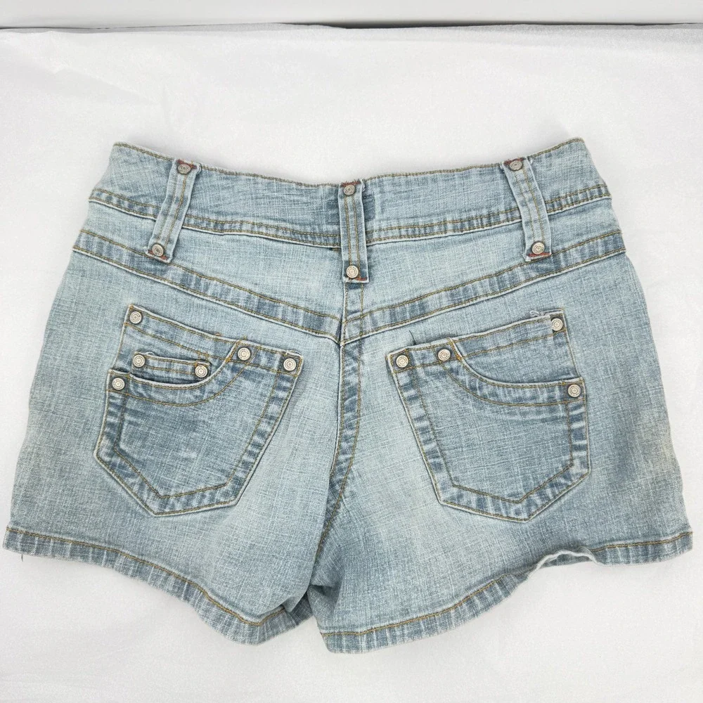 No Boundaries Denim Shorts Light Wash Low Rise Y2K Retro JRS Size 5/Small